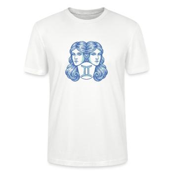 SZ twins - Stanley/Stella CRAFTER Unisex Organic T-Shirt - white - Front - Alina (178cm) & Michal (187cm)