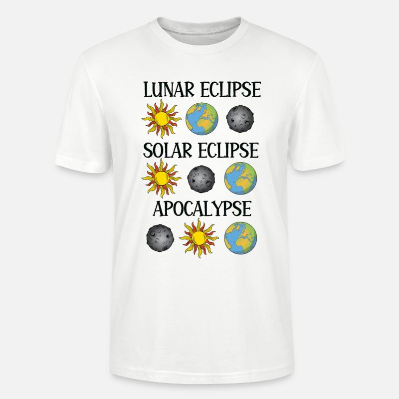 Lunar Eclipse Solar Eclipse Apocalypse - Stanley/Stella CRAFTER Unisex Organic T-Shirt - white