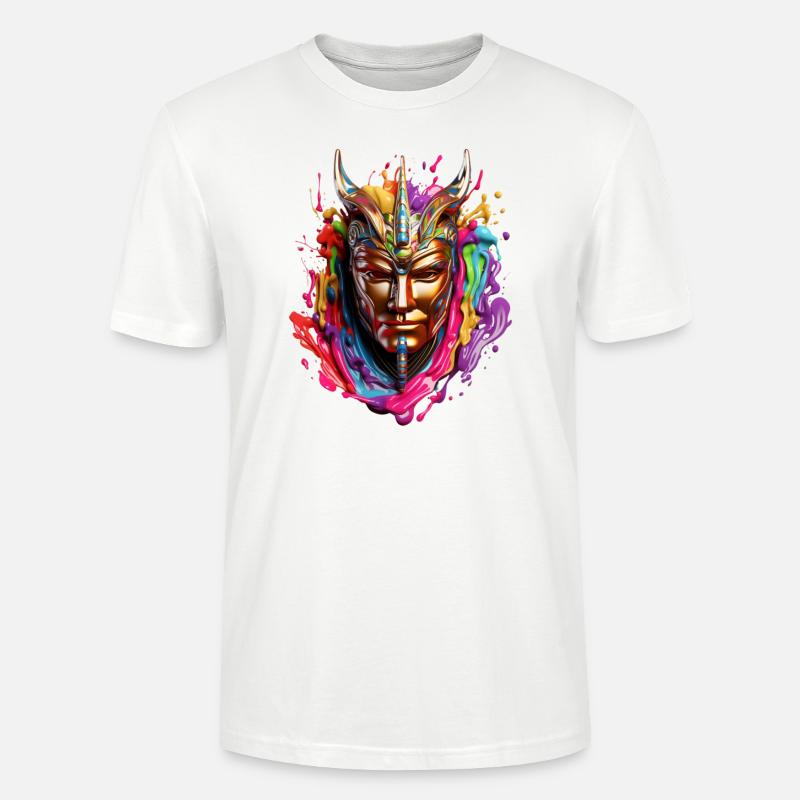 Masque de couleur - T-shirt bio CRAFTER Stanley Stella Unisexe - blanc