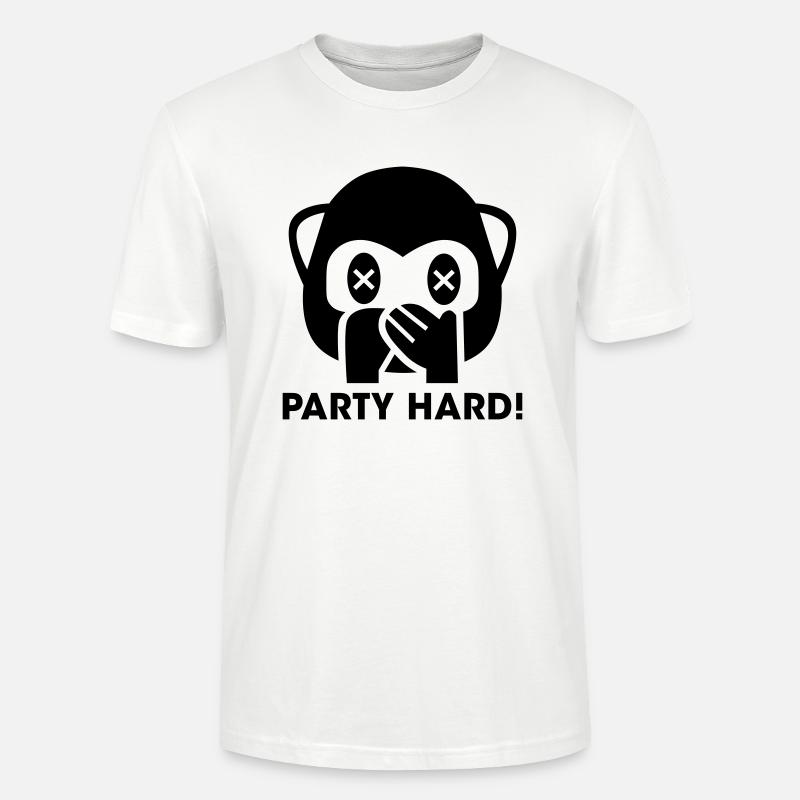 Party Hard Affe - Stanley/Stella Unisex Bio-T-Shirt CRAFTER - Weiß