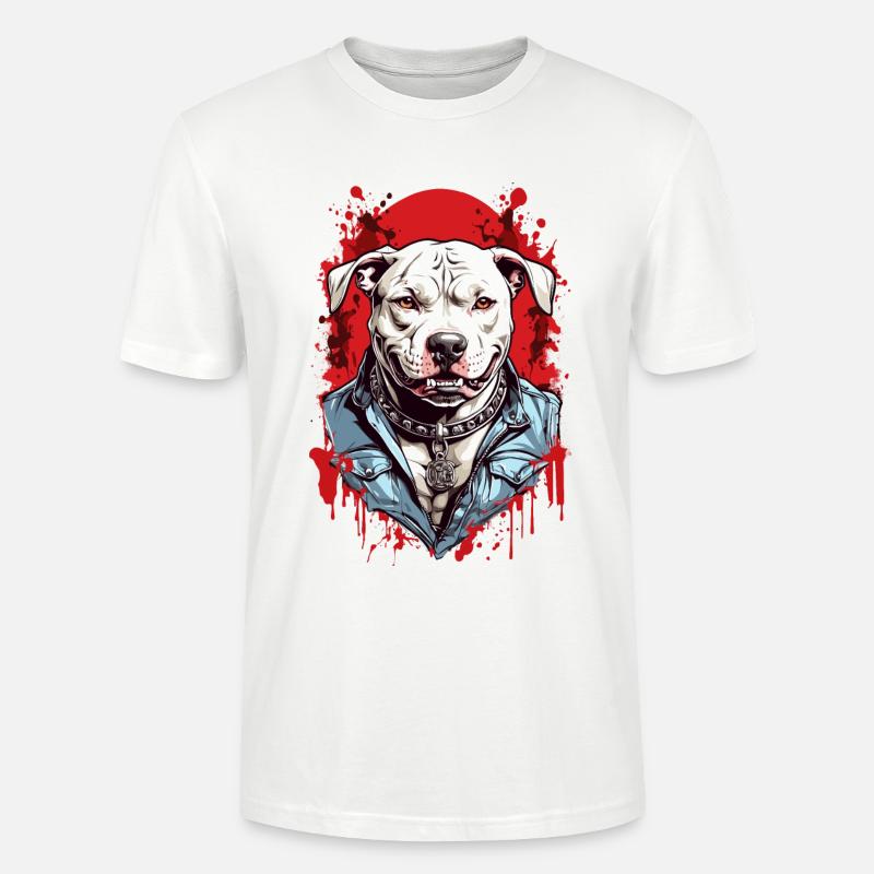 Hunderasse Pitbulls - Stanley/Stella Unisex Bio-T-Shirt CRAFTER - Weiß