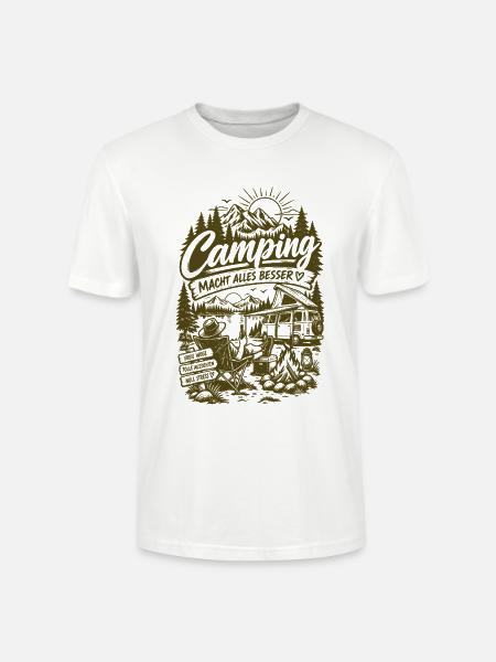 Camping Macht Alles Besser - Stanley/Stella Unisex Bio-T-Shirt CRAFTER - Weiß