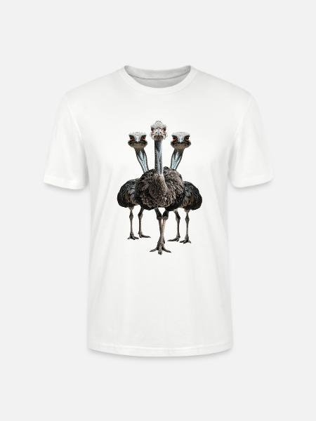 Vogelstrauss - Stanley/Stella Unisex Bio-T-Shirt CRAFTER - Weiß
