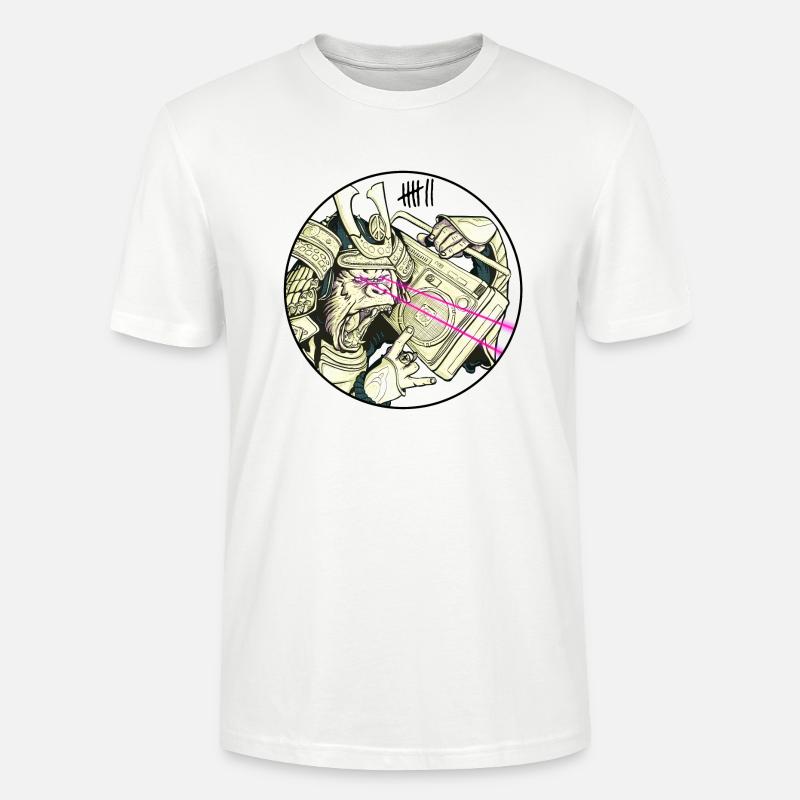 7 Apparel - Gorilla Samurai - Stanley/Stella CRAFTER Unisex Organic T-Shirt - white