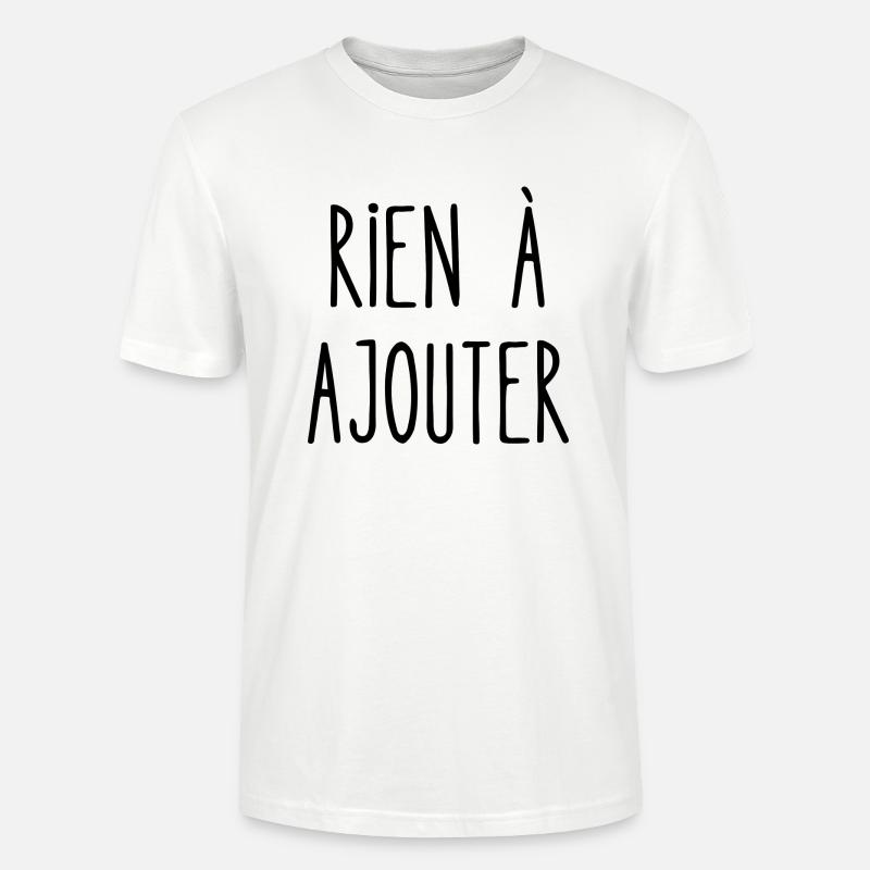 rien à ajouter - T-shirt bio CRAFTER Stanley Stella Unisexe - blanc