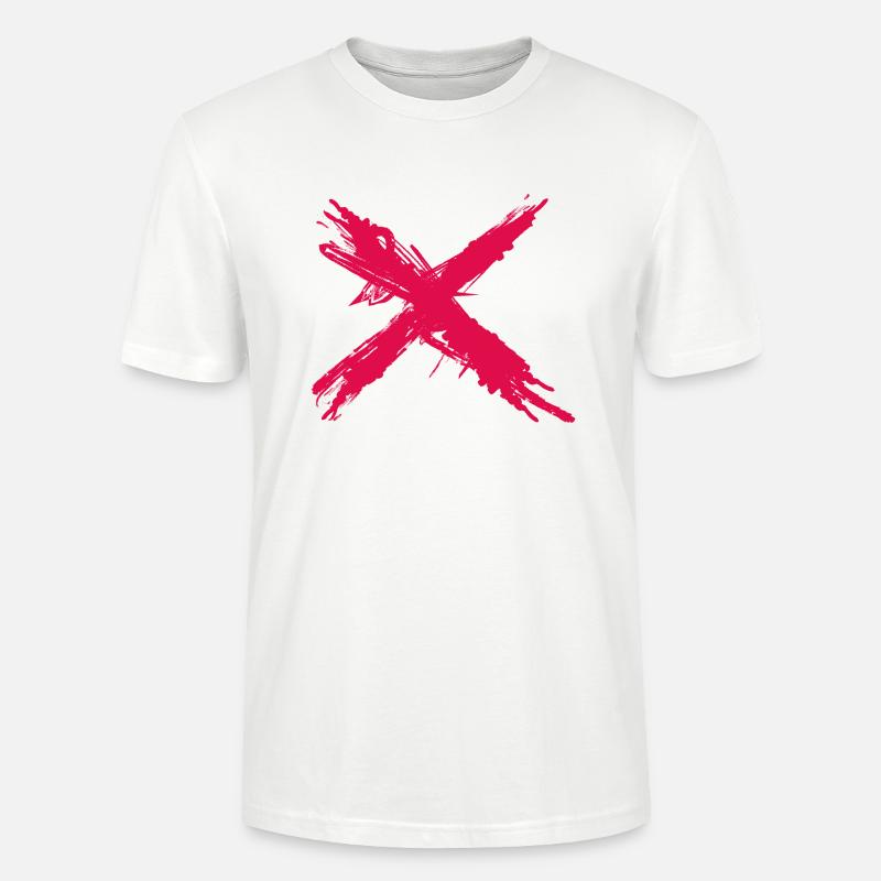 Splash Cross rot - Stanley/Stella Unisex Bio-T-Shirt CRAFTER - Weiß