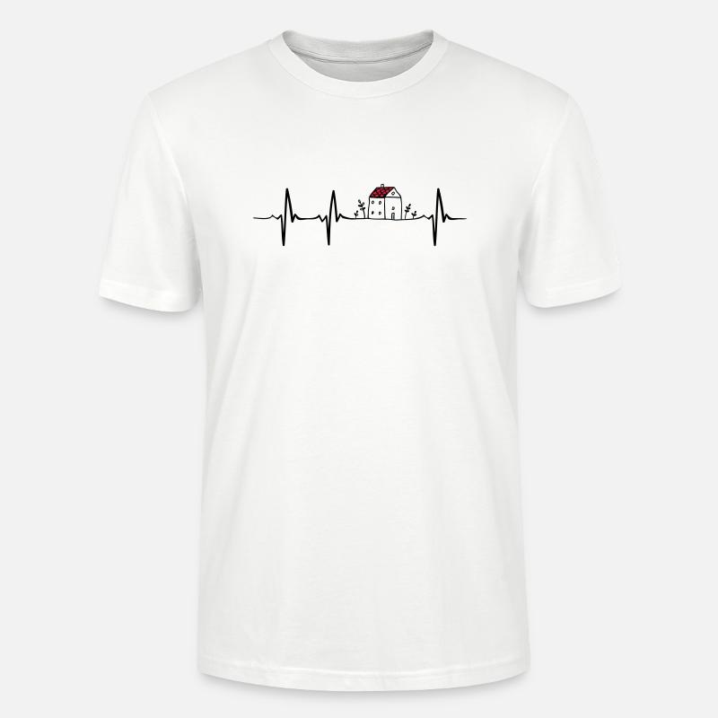 architecture battement de coeur - T-shirt bio CRAFTER Stanley Stella Unisexe - blanc