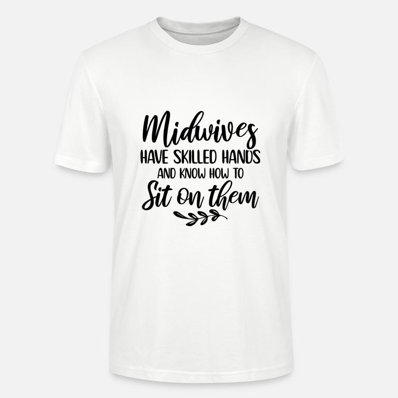 Jordemoder - Stanley Stella CRAFTER unisex økologisk-T-shirt - hvid