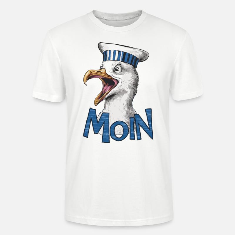 Moin Möwe - Stanley/Stella Unisex Bio-T-Shirt CRAFTER - Weiß