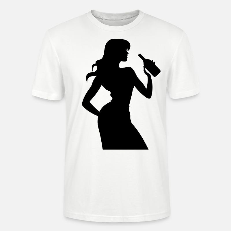 Frau Spass Silhouette - Stanley/Stella Unisex Bio-T-Shirt CRAFTER - Weiß