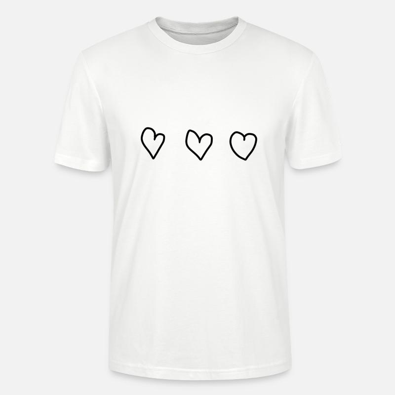 drei herzen herz - Stanley/Stella Unisex Bio-T-Shirt CRAFTER - Weiß