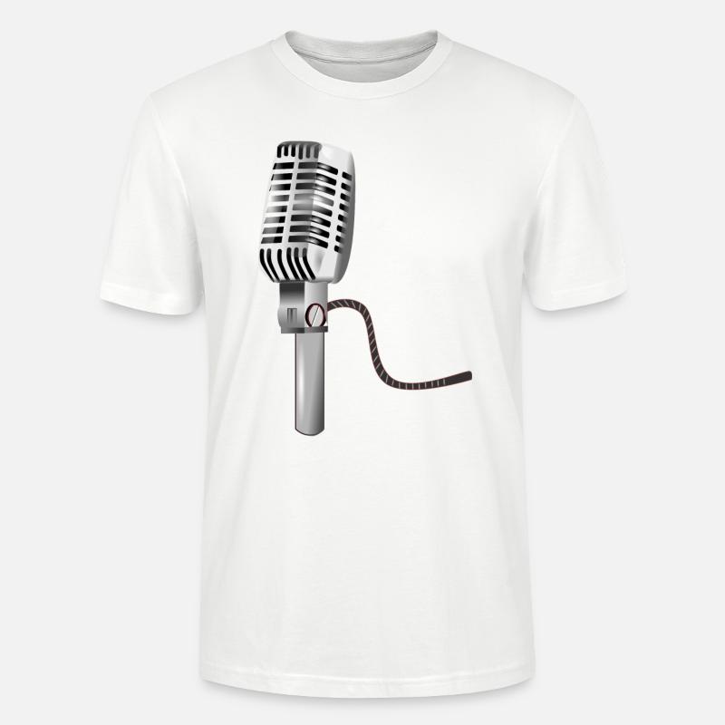 Mikrofon - Stanley/Stella Unisex Bio-T-Shirt CRAFTER - Weiß