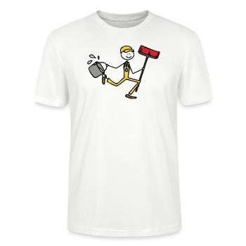 Putzmann - Stanley/Stella Unisex Bio-T-Shirt CRAFTER - Weiß - Vorne - Alina (178cm) & Michal (187cm)