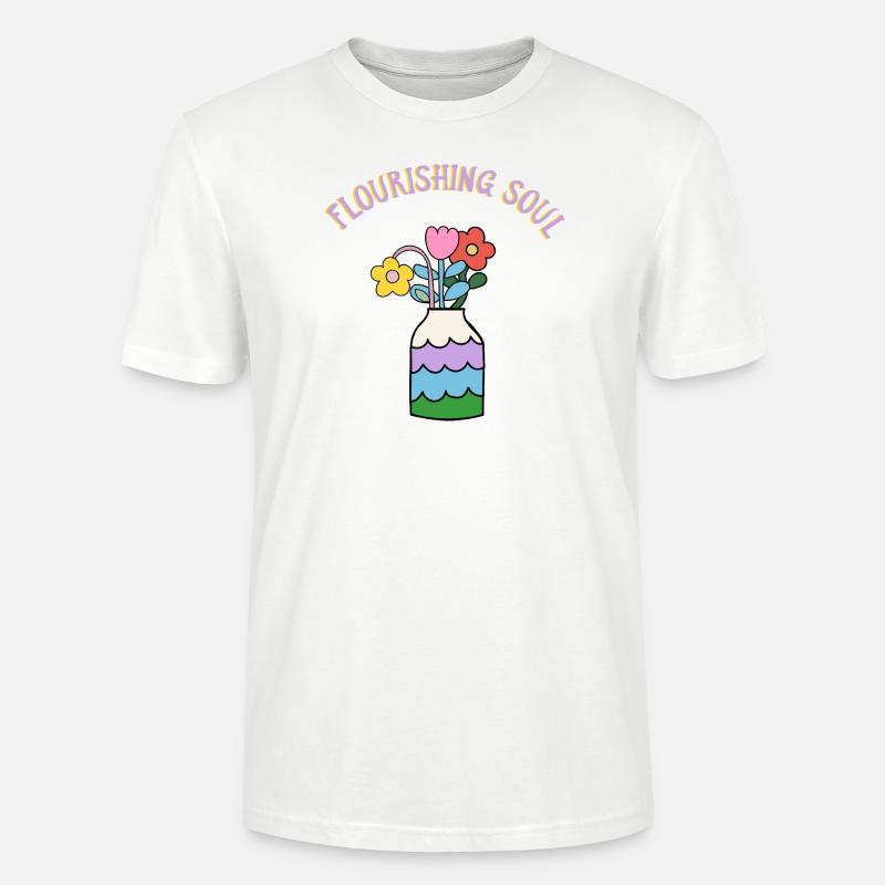 Blossoming Soul - Idée cadeau - Cadeau - T-shirt bio CRAFTER Stanley Stella Unisexe - blanc