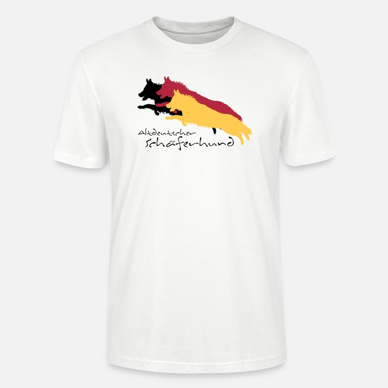 altdeutscher schäferhund - Stanley/Stella Unisex Bio-T-Shirt CRAFTER - Weiß