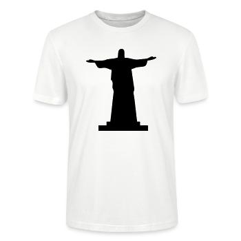 Jésus-Christ - T-shirt bio CRAFTER Stanley Stella Unisexe - blanc - Devant - Alina (178cm) & Michal (187cm)