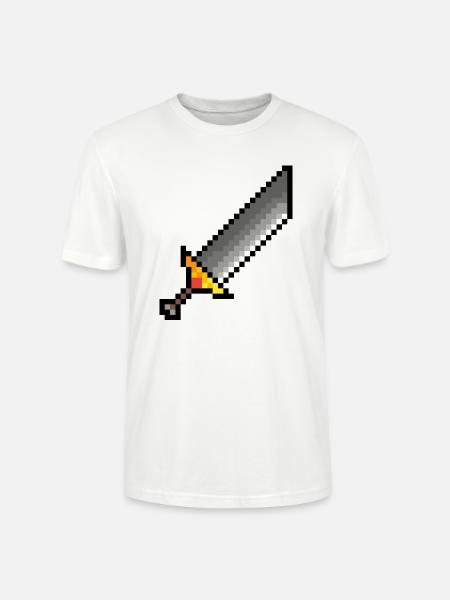 Riesen Schwert Pixel Art - Stanley/Stella Unisex Bio-T-Shirt CRAFTER - Weiß
