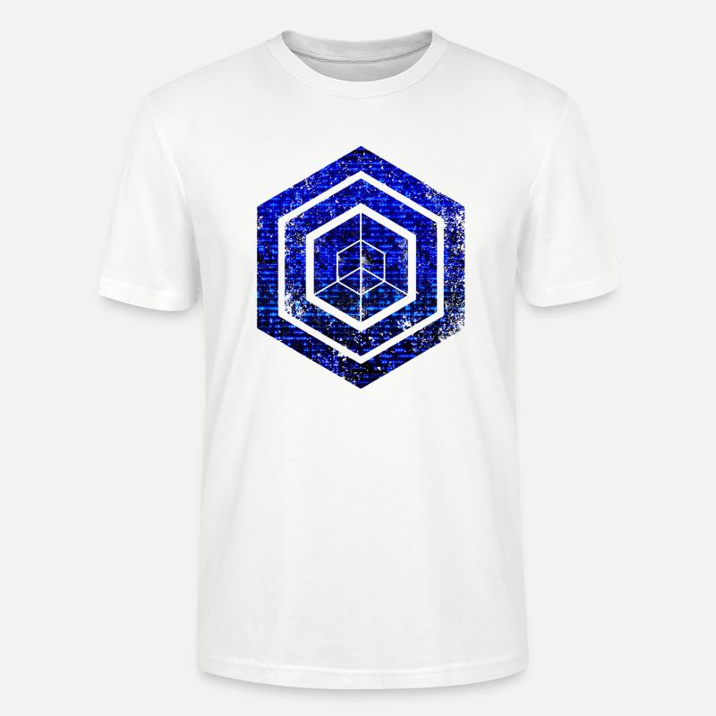 Hexagon-Programmierung Programmierer Codierung geometrisch - Stanley/Stella Unisex Bio-T-Shirt CRAFTER - Weiß