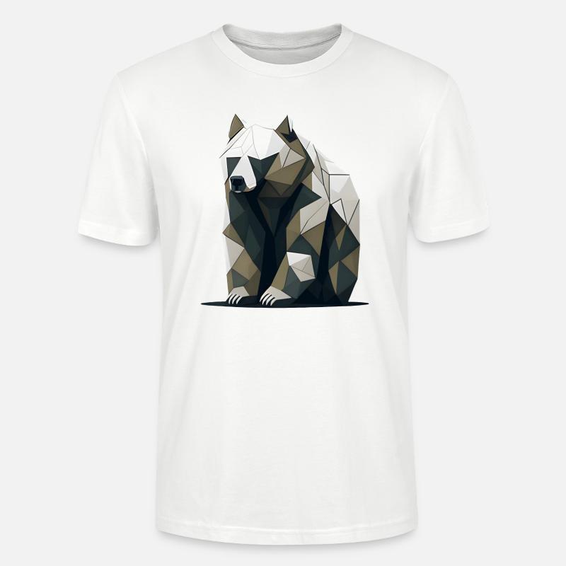 Minimalistischer Bär - Stanley/Stella Unisex Bio-T-Shirt CRAFTER - Weiß