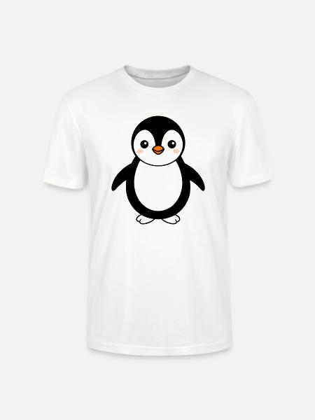 THE HAPPY PENGUIN - Stanley/Stella CRAFTER Unisex Organic T-Shirt - white
