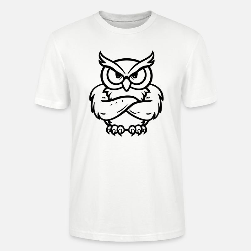 eule comic - Stanley/Stella Unisex Bio-T-Shirt CRAFTER - Weiß