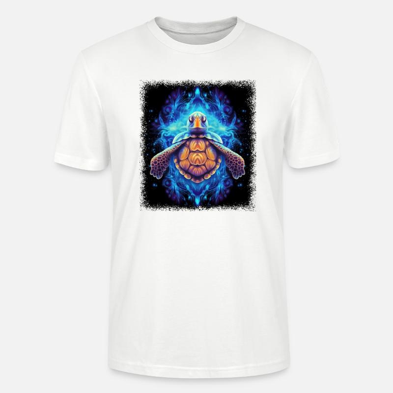 statement global peace flower power - Stanley/Stella Unisex Bio-T-Shirt CRAFTER - Weiß