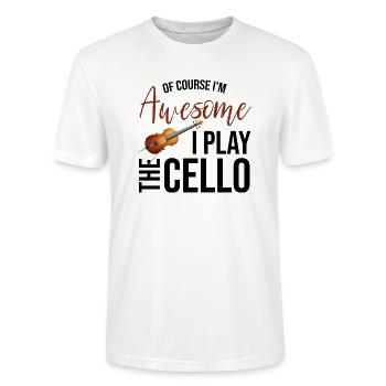 Violoncelle - T-shirt bio CRAFTER Stanley Stella Unisexe - blanc - Devant - Alina (178cm) & Michal (187cm)