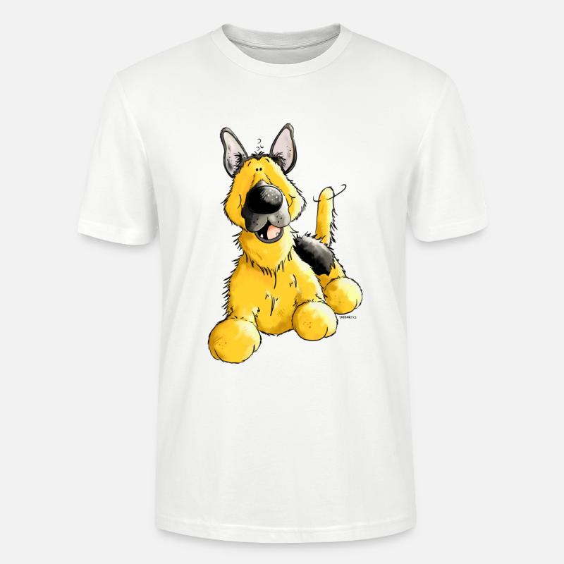 Deutscher Schäferhund - DSH - Hund - Stanley/Stella Unisex Bio-T-Shirt CRAFTER - Weiß