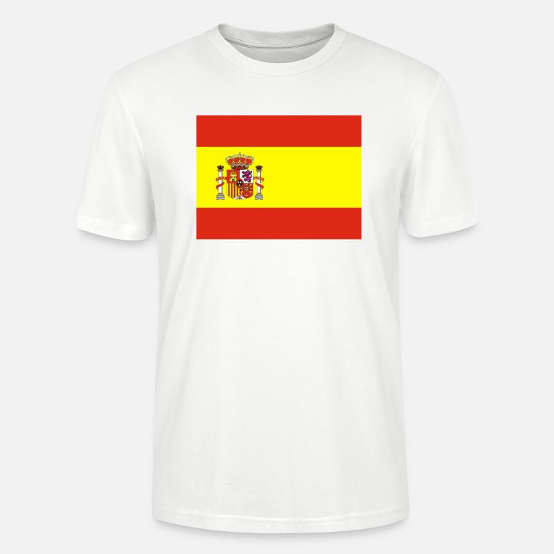 Spanische Flagge - Stanley/Stella Unisex Bio-T-Shirt CRAFTER - Weiß