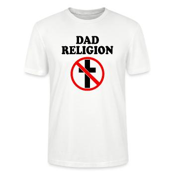 Dad religion - Maglietta unisex ecologica CRAFTER di Stanley/Stella - bianco - Fronte - Alina (178cm) & Michal (187cm)