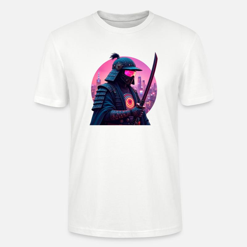 Cyber Samurai - Stanley/Stella Unisex Bio-T-Shirt CRAFTER - Weiß