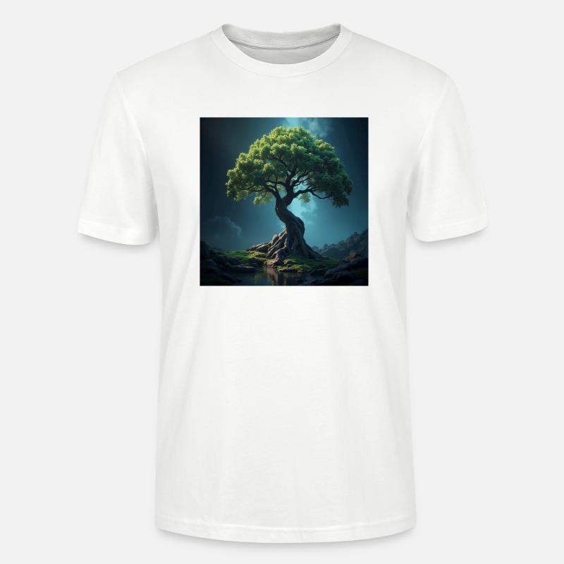 Bunter Baum des Lebens. - Stanley/Stella Unisex Bio-T-Shirt CRAFTER - Weiß