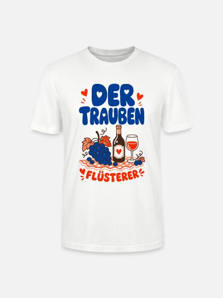 Wein Der Traubenflüsterer Weinkenner - Stanley/Stella Unisex Bio-T-Shirt CRAFTER - Weiß