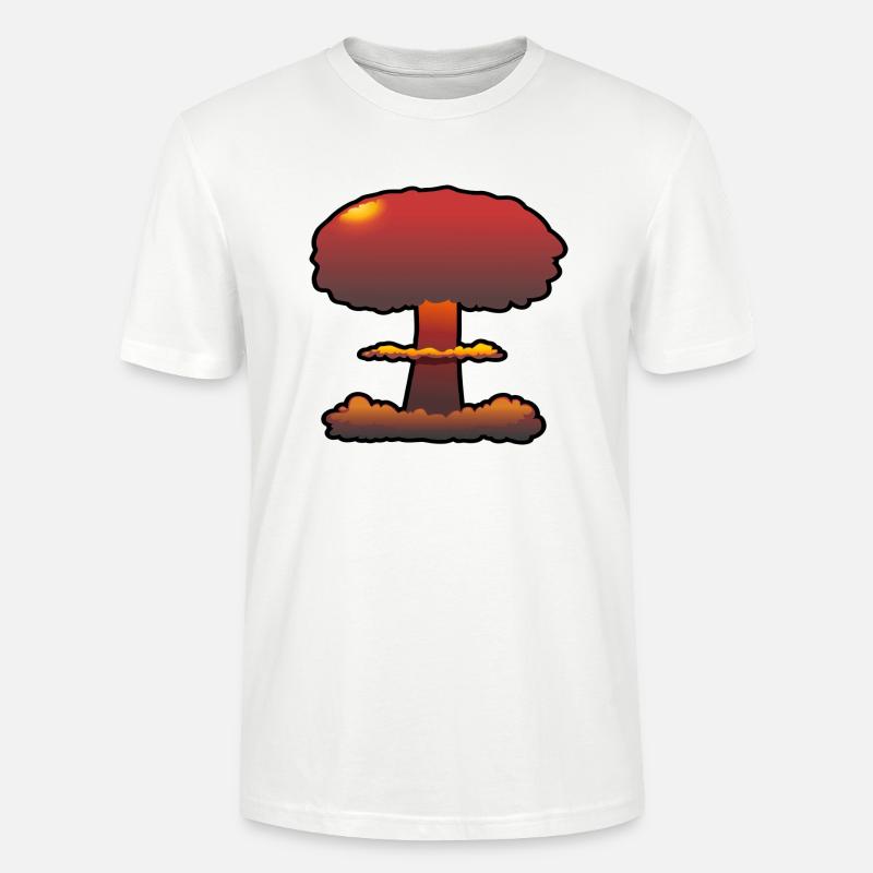 Boom nuage champignon explosion comique - T-shirt bio CRAFTER Stanley Stella Unisexe - blanc