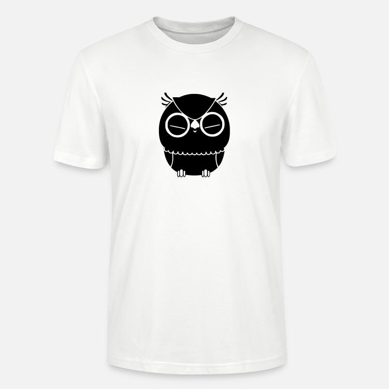 eule kneift augen zu - Stanley/Stella Unisex Bio-T-Shirt CRAFTER - Weiß