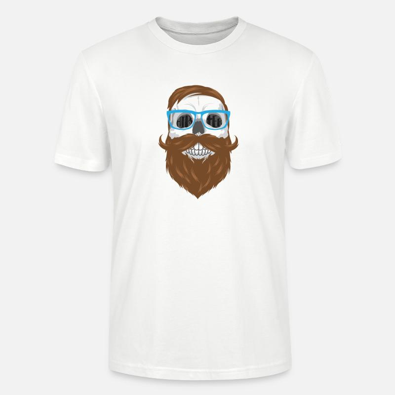Visage de hipster - T-shirt bio CRAFTER Stanley Stella Unisexe - blanc