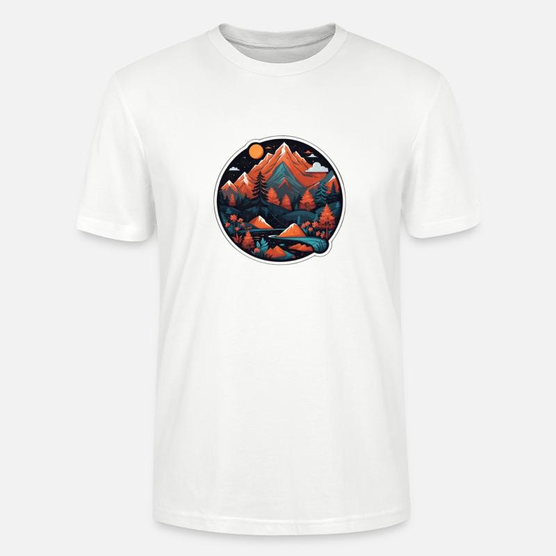 Schweizer Berge - Stanley/Stella Unisex Bio-T-Shirt CRAFTER - Weiß