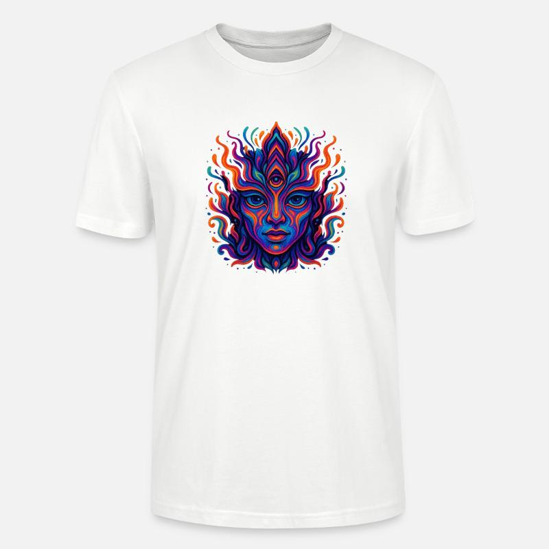 Psychedelische Farbenexplosion - Stanley/Stella Unisex Bio-T-Shirt CRAFTER - Weiß