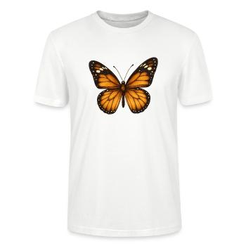 Monarch butterflies – delicate & majestic - Stanley/Stella CRAFTER Unisex Organic T-Shirt - white - Front - Alina (178cm) & Michal (187cm)