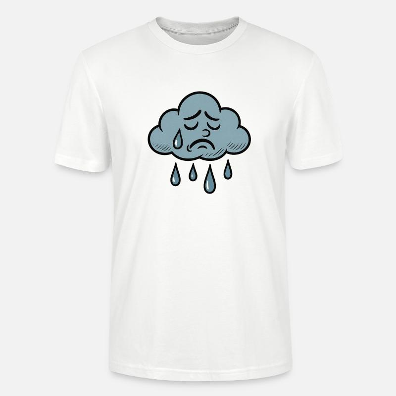 Sad Cloud – Quand c’est trop - T-shirt bio CRAFTER Stanley Stella Unisexe - blanc