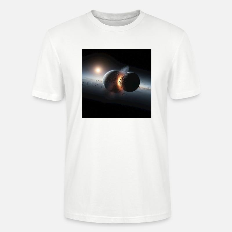 Kosmisches Eclipse Design - Stanley/Stella Unisex Bio-T-Shirt CRAFTER - Weiß