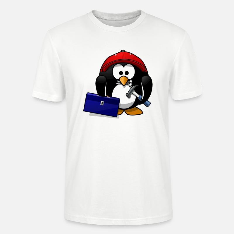 Handwerker Pinguin - Stanley/Stella Unisex Bio-T-Shirt CRAFTER - Weiß