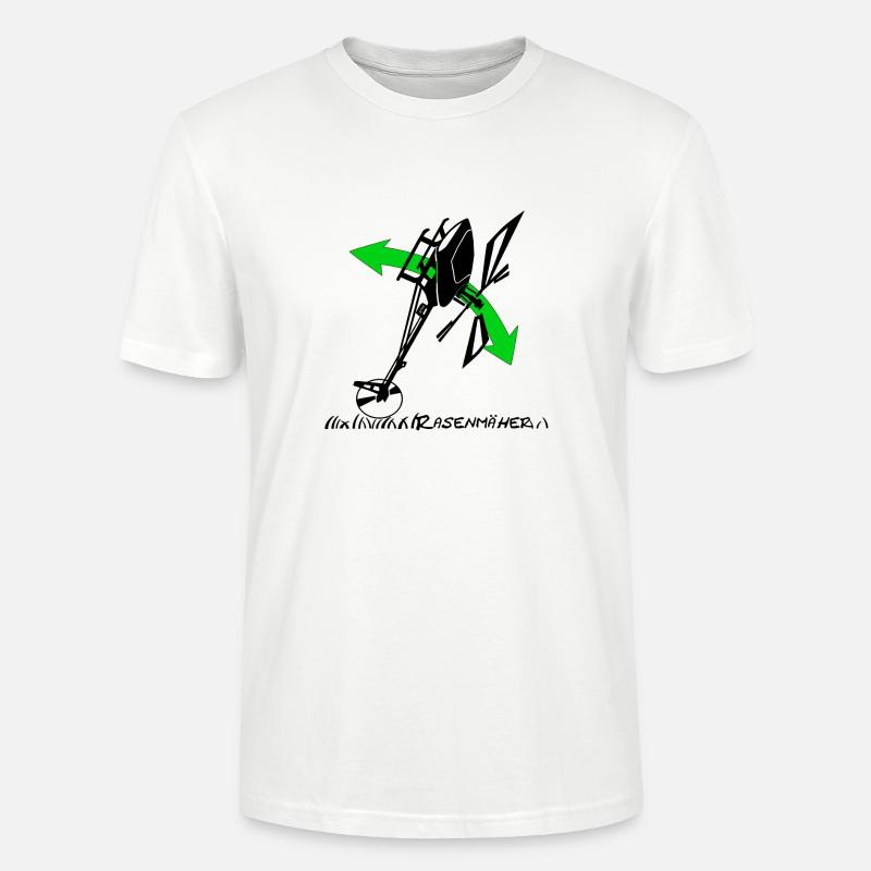T-Rex Rasenmäher - Stanley/Stella Unisex Bio-T-Shirt CRAFTER - Weiß