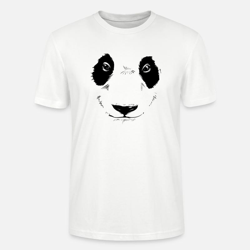 Panda (Scary) - Stanley/Stella Unisex Bio-T-Shirt CRAFTER - Weiß