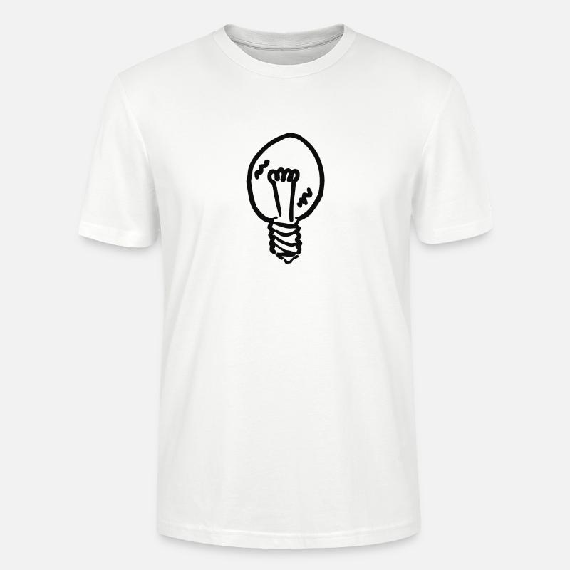 Light Bulb #IDEE (Black) - Stanley/Stella CRAFTER Unisex Organic T-Shirt - white
