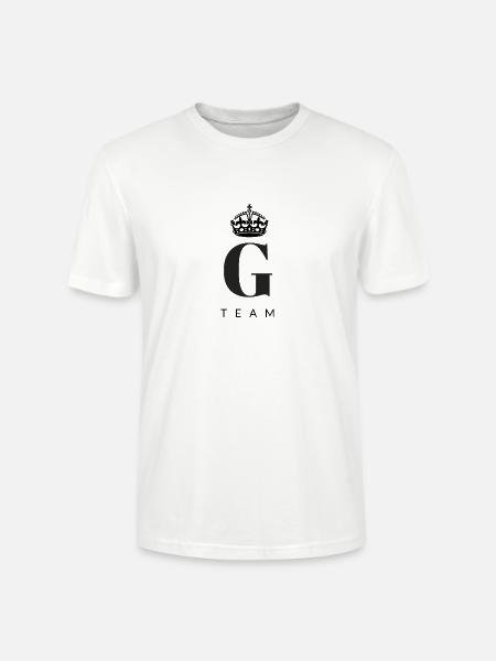 G-Team Krone lettering, gift idea - Stanley/Stella CRAFTER Unisex Organic T-Shirt - white