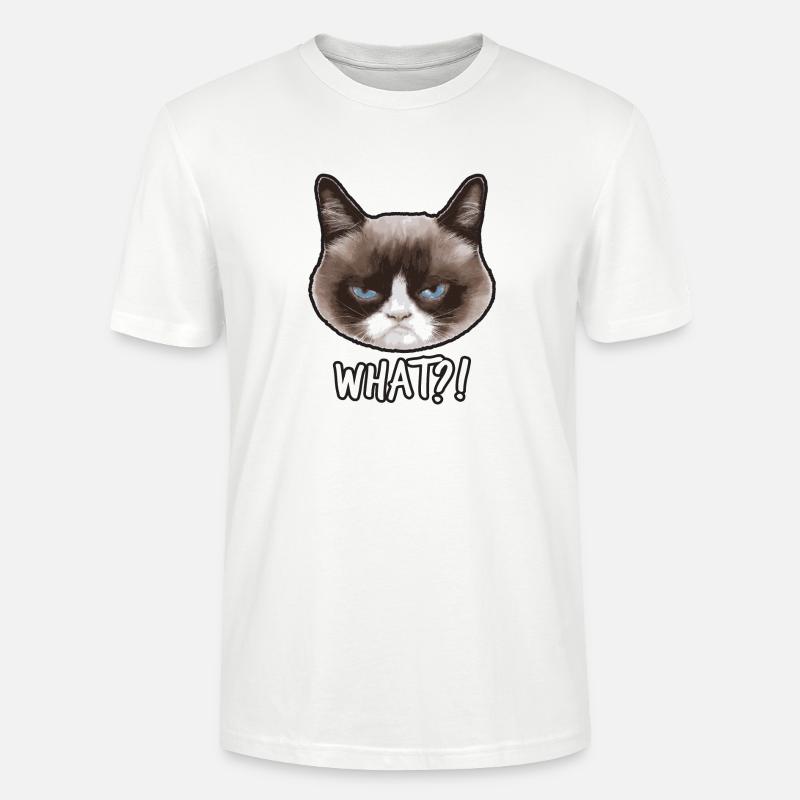 Grumpy Cat What? - Stanley/Stella Unisex Bio-T-Shirt CRAFTER - Weiß