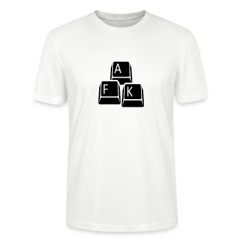 AFK Zocker zocken Tasten Tastatur - Stanley/Stella Unisex Bio-T-Shirt CRAFTER - Weiß - Vorne - Alina (178cm) & Michal (187cm)