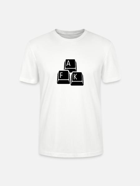 AFK gamblers play keyboard keys - Stanley/Stella CRAFTER Unisex Organic T-Shirt - white