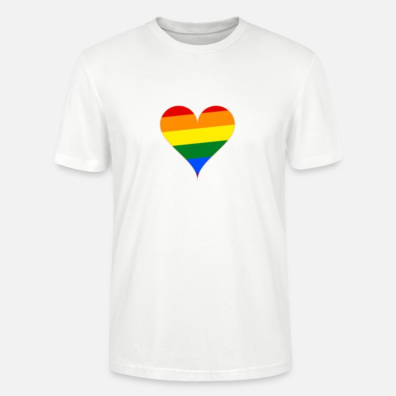 Rainbowheart - Stanley/Stella Unisex Bio-T-Shirt CRAFTER - Weiß